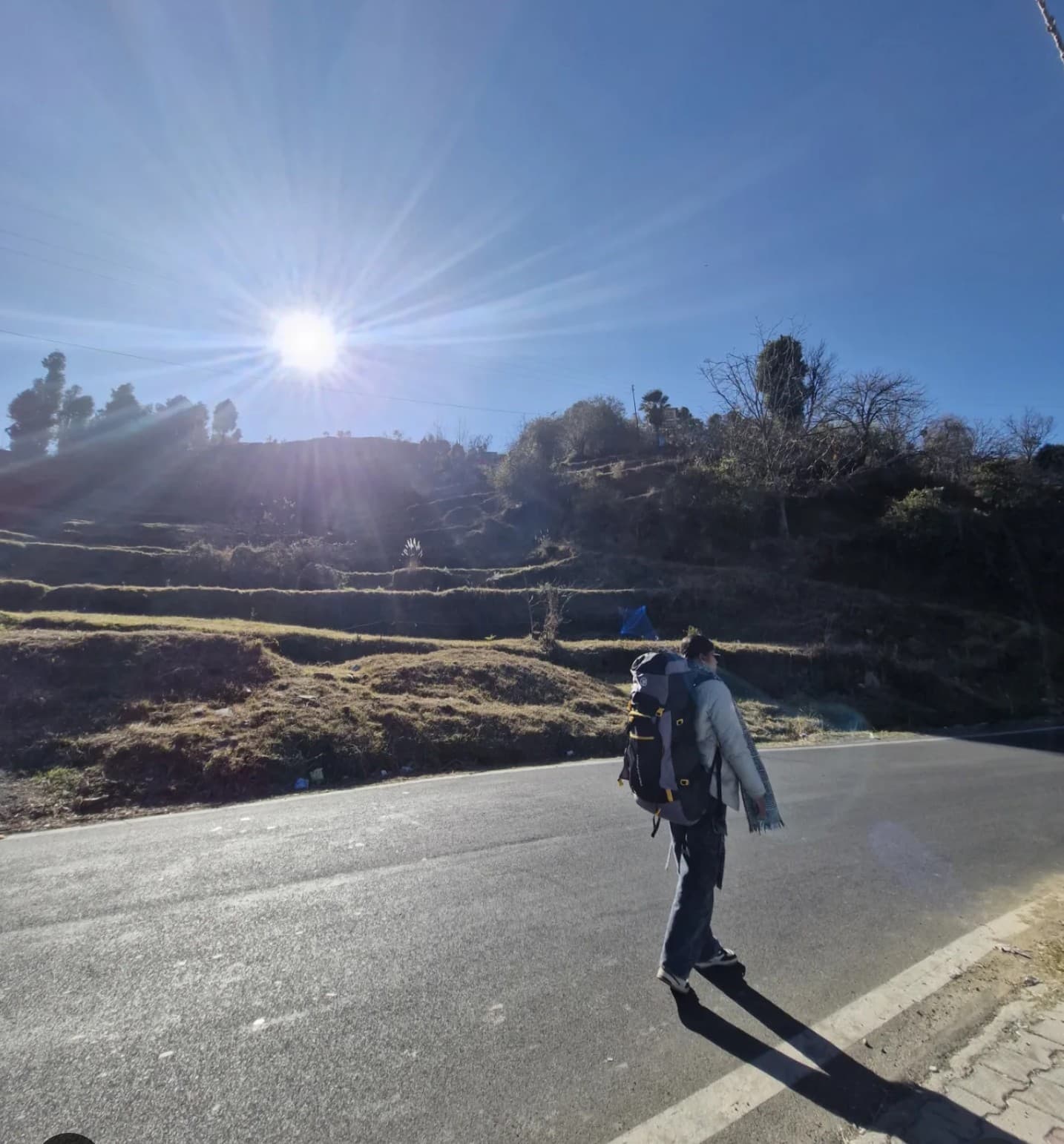 Travel planning session in mountains